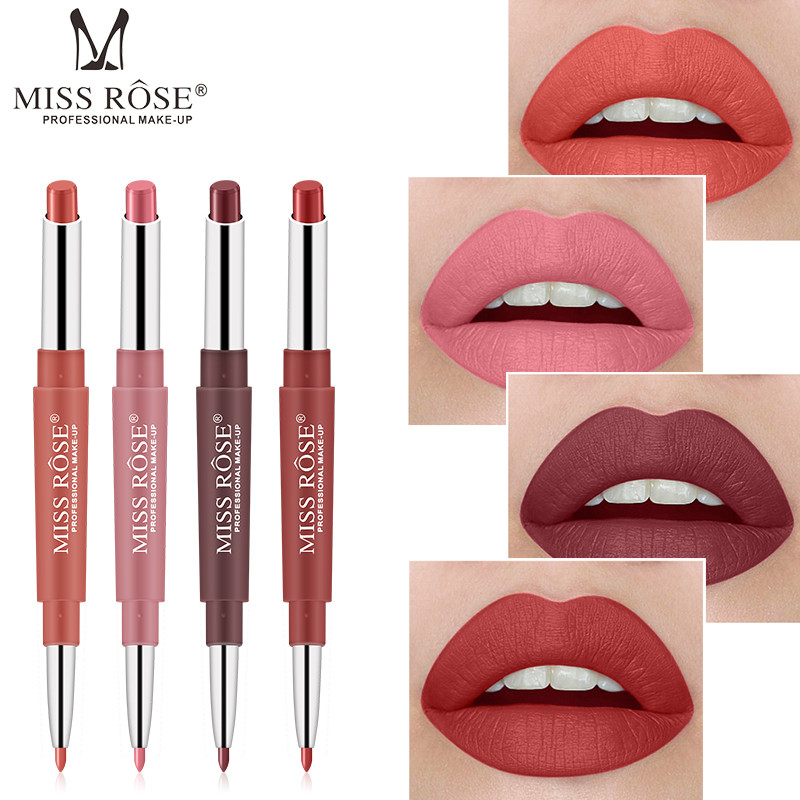  Labial Miss Rose Con Delineador Biotez 